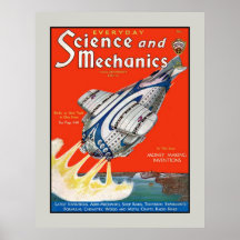 Retro Science Fiction 1931 cover magazine Posters
