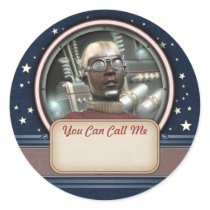 Retro Scientist Name Tag Stickers