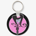 retro scooter biker chic keychain