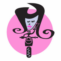 retro scooter biker chic cut outs