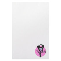 retro scooter biker chic stationery paper