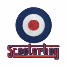 Retro Scooter Boy Embroidered Mens t-shirt