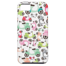 Retro scooter pattern art iphone 5 case