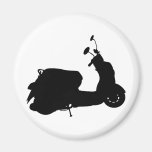 Retro Scooter Silhouette Magnet