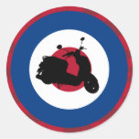 Retro Scooter Silhouette Sticker