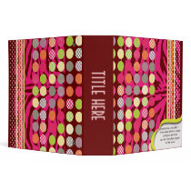 Retro scrapbooking binders, zebra print