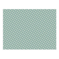 Retro Seafoam Green Sun Dots Pattern Postcards