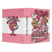 Retro Seafood Recipe Binder by pinkinkart Retro Seafood Recipe Binder