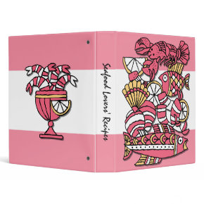 Retro Seafood Recipe Binder binder