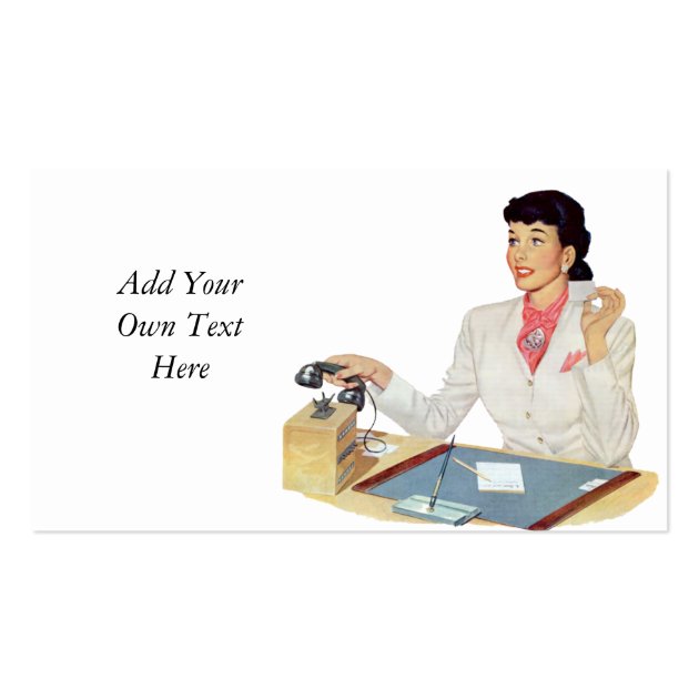 Retro Secretary Business Card | Zazzle