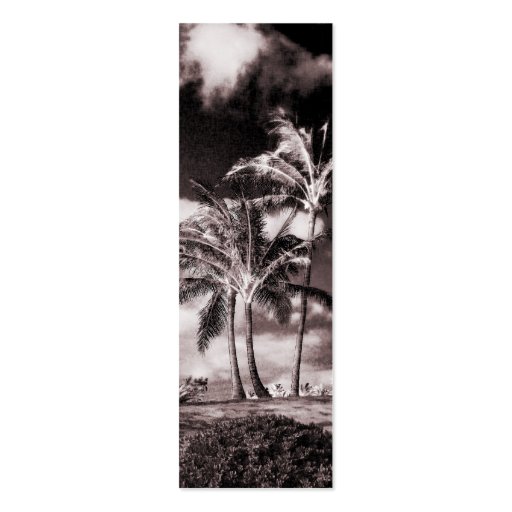 Retro Sepia Hawaiian Palm Trees Customized Palms Business Card