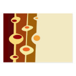 retro shapes brown yellow orange business cards