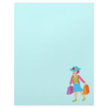 Retro Shopping Girl Customized Letterhead