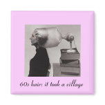 Retro Sixties Hair Fridge Magnet