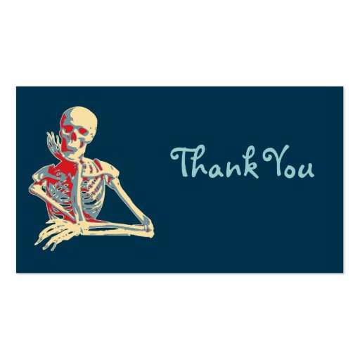 Retro Skeleton Thank You Business Card Zazzle