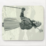 RETRO SKI GIRL SPORT MOUSE PADS