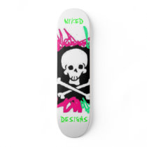 RETRO SKULL AND CROSSBONE skateboard
