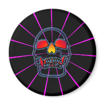 RETRO SKULL magnets by dgpaulart RETRO SKULL magnets