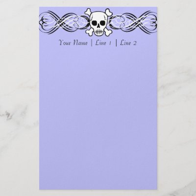 swirls tattoo. Retro Skulls and swirls Tattoo Inspired Letterhead Stationery by CannibalCouture. Fabulous old-school retro inspired skulls and swirls adorn this fantastic