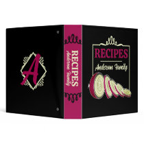 retro sliced red onion recipe cookbook binder