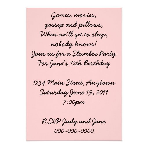 Retro Slumber Party Invitations
