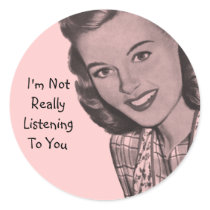 Retro Smile Round Sticker