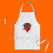retro smoking devil face aprons