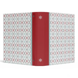 Retro Snowflakes 1 Binder binder