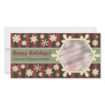 Retro Snowflakes Christmas Photocard Picture Card