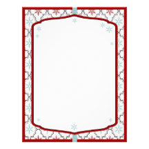 Retro Snowflakes Letterhead