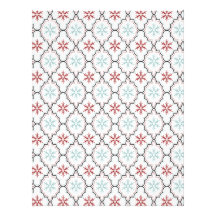 Retro Snowflakes Scrapbook Paper Custom Letterhead