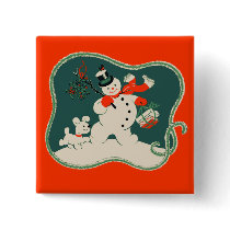 Retro Snowman Pins