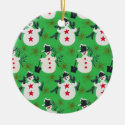 Retro Snowman Christmas Ornament
