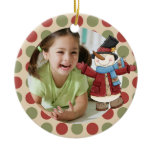 Retro Snowman Customized Photo Ornament