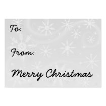 Retro Snowman Gift Tag Business Card Template