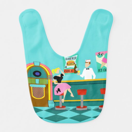 Retro Soda Fountain Baby Bib Zazzle
