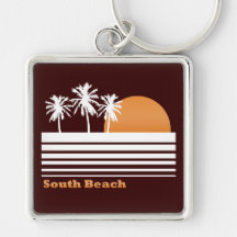 Retro South Beach Keychain
