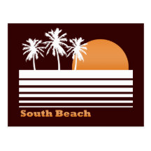 Retro South Beach Postcard