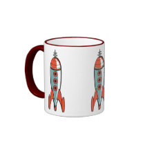 retro space rocket, retro space rocket, retro s... mugs by doonidesigns retro space rocket, retro space rocket, retro s... mugs