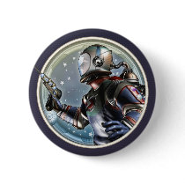 Retro Spaceman Round Button by Retropolis_Travel Retro Spaceman Round Button
