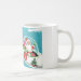 Retro Spaceship Santa Christmas Mug (half)