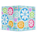 Retro "Spinwheels" Flowers Custom Binder binders