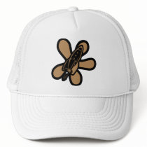 Retro Splat Rocket Black Orange hats