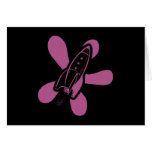 Retro Splat Rocket Black Pink Card