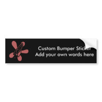 Retro Splat Rocket Black Red bumper stickers