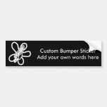Retro Splat Rocket White & Black Bumper Sticker