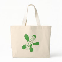 Retro Splat Rocket White Green bags