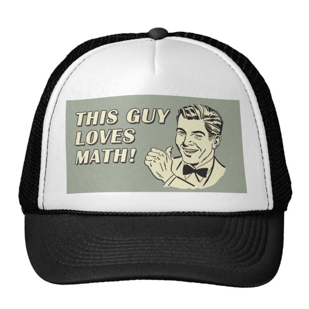 Retro Spoof Funny Saying This Guy Loves Math Trucker Hat
