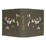 Retro spring flowers + love birds binders