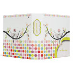 Retro spring flowers + love birds binders